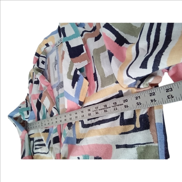 Blair Women's Colorful Geometric Blazer Vintage 16 - Picture 6 of 11